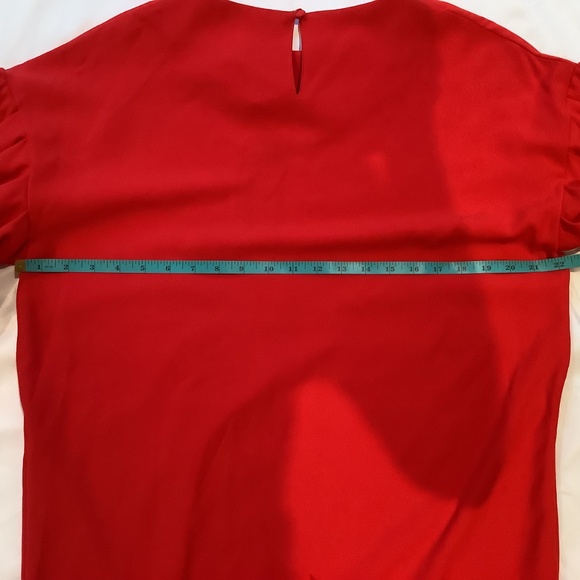 Marielle Stokkelaar Unique Red Holiday Party Dress, Feather Bottom Hem NWT OSFM - Picture 9 of 16